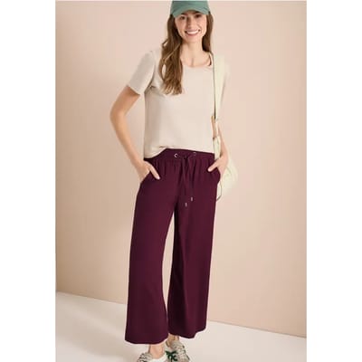 7/8 High Waist broek met wijde pijpen in Loose Fit