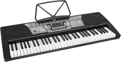 Draagbaar Elektronisch Keyboard 61 Toetsen Inclusief Standaard en Adapter voor Beginners