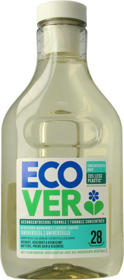 Ecover Vloeibaar Wasmiddel Universeel kamperfoelie & jasmijn 1 liter - 28 Wasbeurten