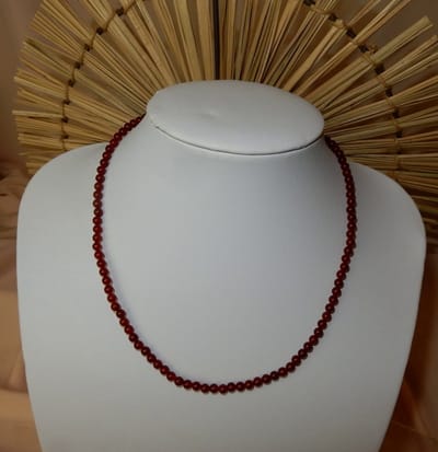 Carneool Kralen Collier 4 mm.