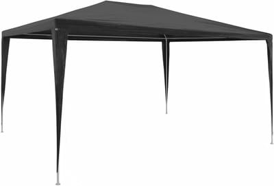 Partytent Luifel - Feesttent Paviljoen - Buitenfeesten Organiseren - Waterafstotend PE Materiaal - 3x4 Meter - Antraciet