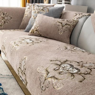 Housse de canapé en Chenille Jacquard, housse de canapé universelle de Style européen, taie d'oreiller antidérapante et résistante à l'usure, serviette de canapé 70x70cm 1pcs