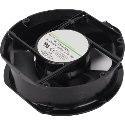 Ventilateur de refroidissement 172mm Double roulement à billes Ventilateur de boîtier résistant à la chaleur pour chauffage Four Boîte de séchage Humidificateurs 220‑240V black