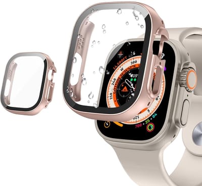 Screen Protector - Hoesje Rose Goud 49mm Geschikt voor Apple Watch Ultra 3 /Ultra 2 /Ultra - 49mm Beschermmend Hoesje Full Cover Hard Case