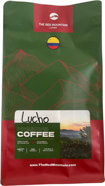 The Red Mountain Koffiebonen – Café de Lucho – Vers Gebrand in Colombia – 500g – Specialty Coffee