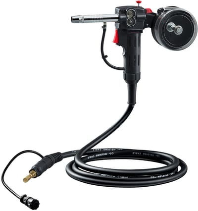 100 A Spoelpistool met 10 Voet Snoer - Compatibel met Hobart Handler 210 Mvp Mig Lasapparaten, Ideaal voor 0,023“, 0,030” En 0,035” Fluxkern/Massieve/Aluminium Lasdraden