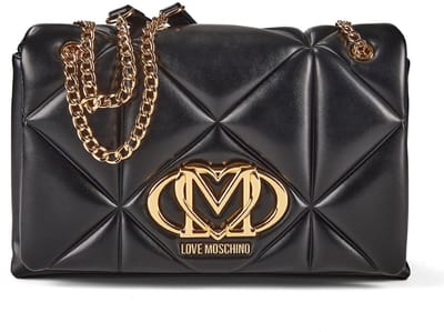 Love Moschino Embossed Q Schoudertas 29 cm - Dames - black