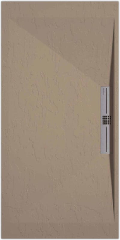 Sanifun douchebak Stone Side Moka Slate 1600 x 900 S