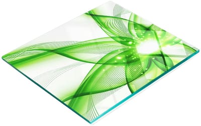 Decoratieve keukensnijplank van gehard glas met abstract patroon, 60x52 cm