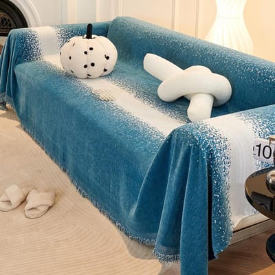 Bankhoes Doek Volledige hoes Anti-Kattenkras Bankhoes Vierseizoenen Universeel Kussen Bankhanddoek Bankdeken Verdikt 180*130cm gray