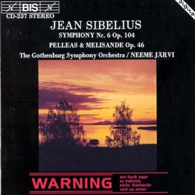 Gothenburg Symphony Orchestra, Neeme Järvi - Sibelius: (Compl.Ed. 9), Symphony No.6 In D (CD)