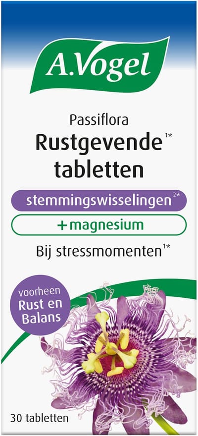 A.Vogel Passiflora stemmingswisselingen tabletten - Bij stressmomenten en stemmingswisselingen - 30 st