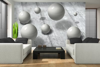 Modern Abstract Design Grey Photo Wallcovering