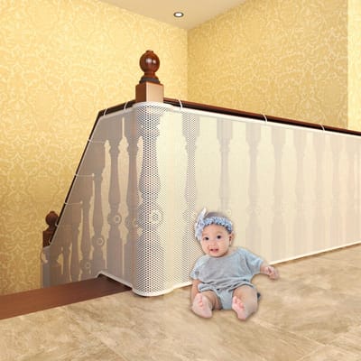Unyqoos ® Veiligheidsnet voor trappen - wit - met extra stevigheid 600 x 90 cm Voor Kinderen en Huisdieren
