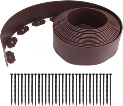 Tuinrand Set - Landschap rand - Tuin inrichten - No Dig ontwerp - 30 palen - Koffie