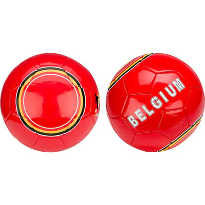 Avento Voetbal Glossy - Euro Triumph - Rood/Geel - België - Maat 5 -⌀ ca. 22 cm