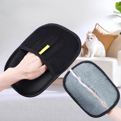 2 Stuks pet hair removal glove - Pet grooming gloves - Herbruikbaar - Wassen, haarverwijderen en verzorging - Herbruikbaar - Voor huisdieren en meubels - LOUZIR