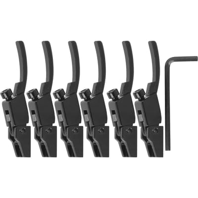 6 Pièces Chevalet de Guitare Électrique Sel Tremolo Blocage de Corde Alliage de Zinc Clé Accessoires de Guitare gray