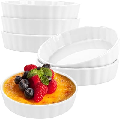 Dailygoods- Ovenschotels 6 stuks - Crème brûlée/taartvormpjes