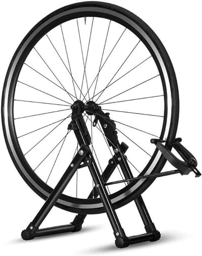 Zware Aluminium Fiets Wielhouder voor Onderhoud en Reparatie, Krasbestendig en Duurzaam met Gemakkelijke Centreringsfunctie
