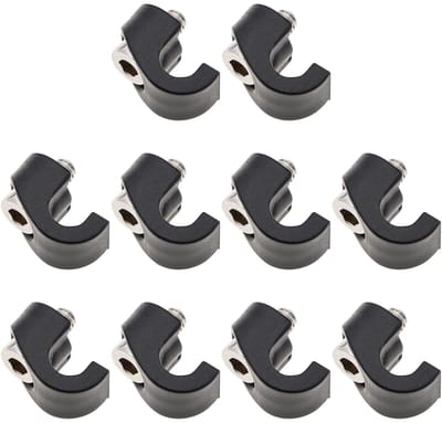 Dailygoods- Remkabelset 10 Stuks - Fiets Vork Remkabel Behuizing - Klemmen - Gidsen - 5,5 mm Binnendiameter - Kunststof/Roestvrij Staal - Remkabelgeleider