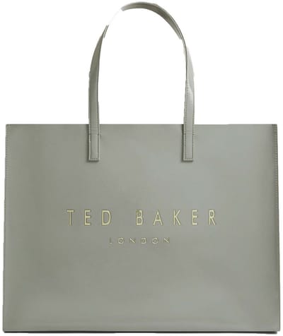 Ted Baker shopper Crikon Crinkle Extra Large Icon Bag Grey Lichtgroen