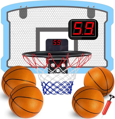 Mini Basketbalmand voor Binnen met Automatische Scorer - Perfect voor Slaapkamer en Kantoor - Toy Gift voor Kinderen van 3 tot 12 Jaar