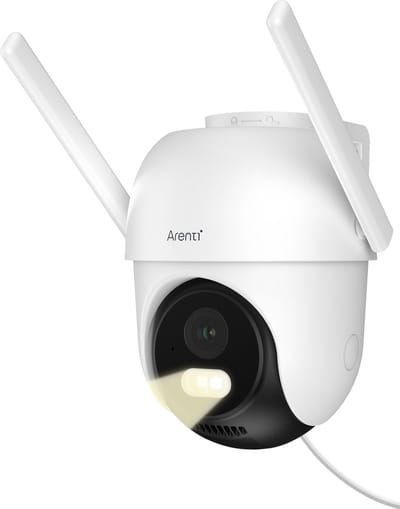 Arenti OP1 Beveiligingscamera Nachtzicht Voor Buiten - 4MP - Beweegbaar - Dual-Band Wifi - Draadloos - Full360° bewaking - Geen Blinde Vlekken - Geen Maandelijkse Kosten - HD - Besturing via App - Waterdicht - Onvif