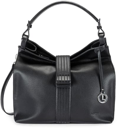 L.CREDI schoudertas Santina Hobo Bag Black zwart