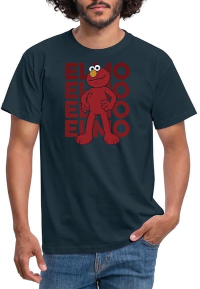 Sesamstraat Elmo Pose T-Shirt Heren
