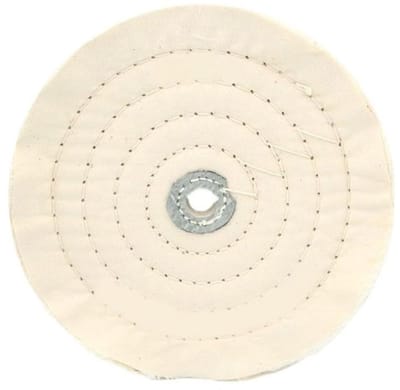 Polijstwiel Katoen - Polijsschijf Buffer - Metaal Hout Afwerken - Zachte Gegolfde Rand - 8 inch - Wit