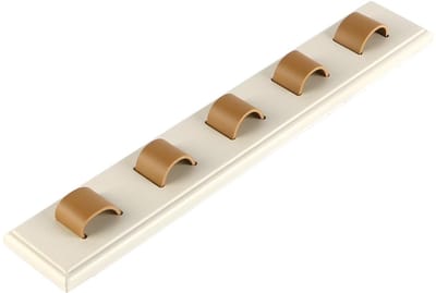 Dailygoods- Zonnebrillenhouder Houten - Wandgemonteerde Organizer - Zelfklevend - Muurbevestiging - 5 Sleuven - Eenvoudig te installeren - Zonnebrillenrek
