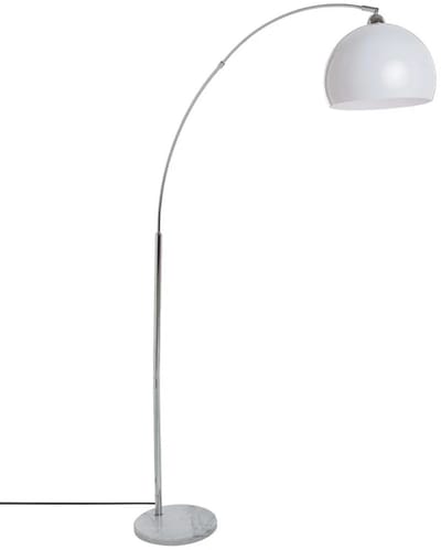 Atmosphera staande Booglamp Luzano - metaal - wit - H185 cm - Designlamp - Vloerlamp