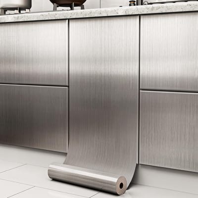 Contact Papier - Decoratief Vinyl - Keuken Opknappen - Zelfklevend & Verwijderbaar - Zilver