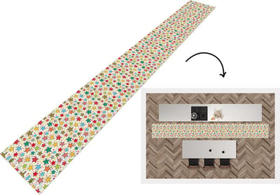 Keukenloper - Keukenmat - Patronen - Sterren - Kleuren - 400x50 cm - Keuken vloerkleed