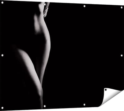 Gards Tuinposter Naakte Vrouw Lichaam - Erotiek - 120x90 cm - Tuindoek - Tuindecoratie - Wanddecoratie buiten - Tuinschilderij