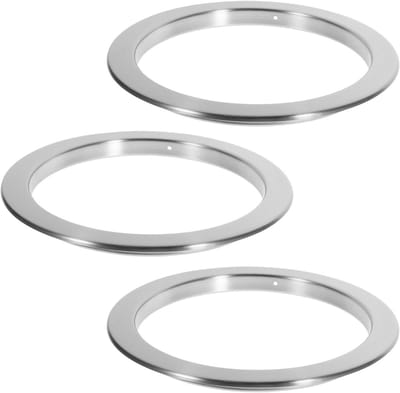 Afvalbak Deksel Set - Prullenbak Deksel Ring - Geurloos Afval Beheer - Verzonken Ontwerp - 20.8 cm Diameter - Zilver