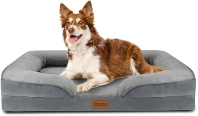 Nobleza Orthopedische Hondenmand - met Traagschuim - Waterdicht Hondenbed - Hondenkussen Wasbaar - Maat XL: 106 x 80 x 17 cm - Grijs
