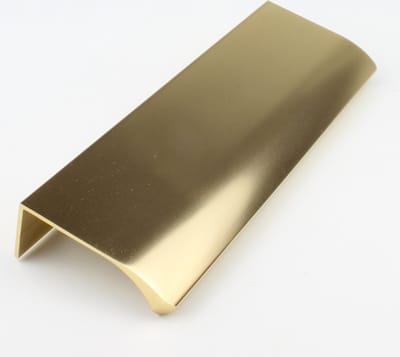 Profielgreep Christien - 96 mm - messing - - geschikt voor binnen - industrieel