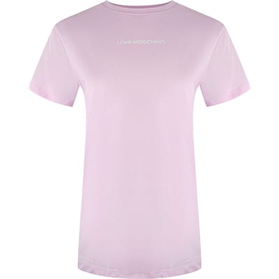 Love Moschino T-shirt Met Opvallend Roze Logo