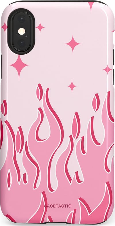 Casetastic Hoesje Geschikt voor Apple iPhone X/Xs - Stijlvolle Beschermende Duo-layer Case - Twinkelvuur