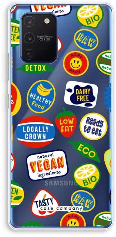 Case Company® - Hoesje geschikt voor Samsung Galaxy Note 10 Lite hoesje - Fruitsticker - Soft Cover Telefoonhoesje - Bescherming aan alle Kanten en Schermrand