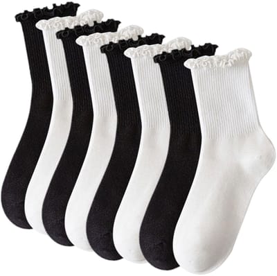 Dailygoods- Enkelsokken 8 Paar - Dames Sokken - Katoenen Sokken - Ademend - Zweetabsorberend - Geschikt voor Dagelijks Gebruik