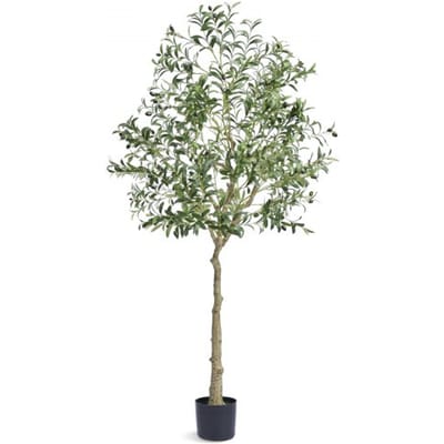 VEVOR Kunstmatige Olijfboom 81x81x179cm Kunstplant Paneel Pe Kunstplanten Nep Plastic Planten In Pot Kunstbloem Geurloos Waterdicht Ideaal voor Het Decoreren Van Slaapkamer, Studeerkamer, Woonkamer