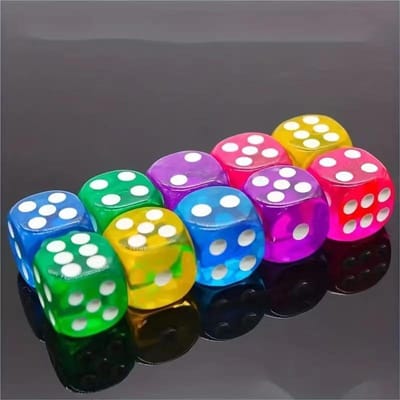 10 pièces Dés de Jeu Standard 14 mm Transparent Dés de Jeu à 6 Faces Colorés Convient aux Enfants et aux Adultes pour Jouer aux Jeux Haute Qualité Pratique Utilisation Quotidienne purple