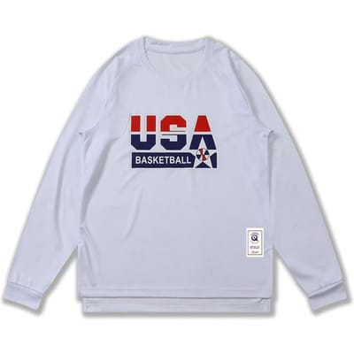 Lente en Herfst Basketbal T-shirt met Lange Mouwen Hoodie Heren- en Dames Tops Trainingskleding Basketbalkleding Sneldrogende Kleding M gray