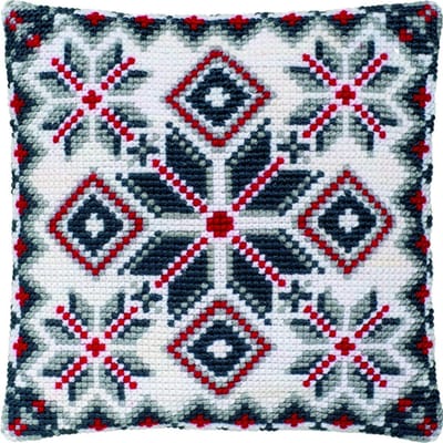 Pako borduurpakket kruissteek kussen - Noors motief - geprint stramien - 003.266 - DIY kit