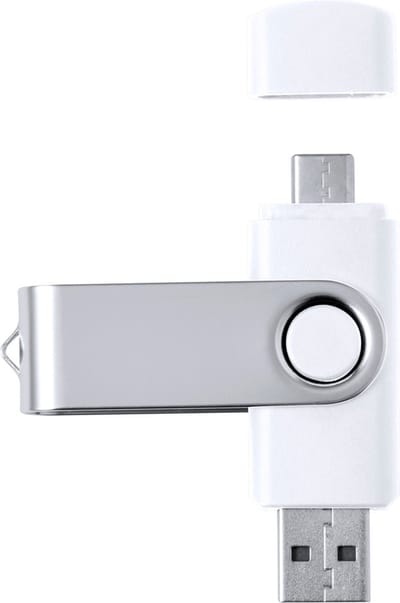 USB-C USB Stick 3.0 – Dual Drive USB-A & USB-C – 16GB Flash Drive – Geheugenstick – Hoge Snelheid – Wit
