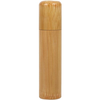 1 stuks Ronde Draagbare Handgemaakte Natuurlijke Bamboe Thee Pot Opberg Houder Container Doos (2.5 x 12cm) brown