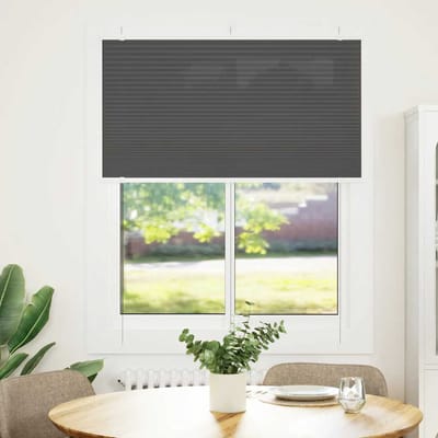 vidaXL - Plissé - rolgordijn - 105x100cm - stofbreedte - 104,4cm - polyester - zwart